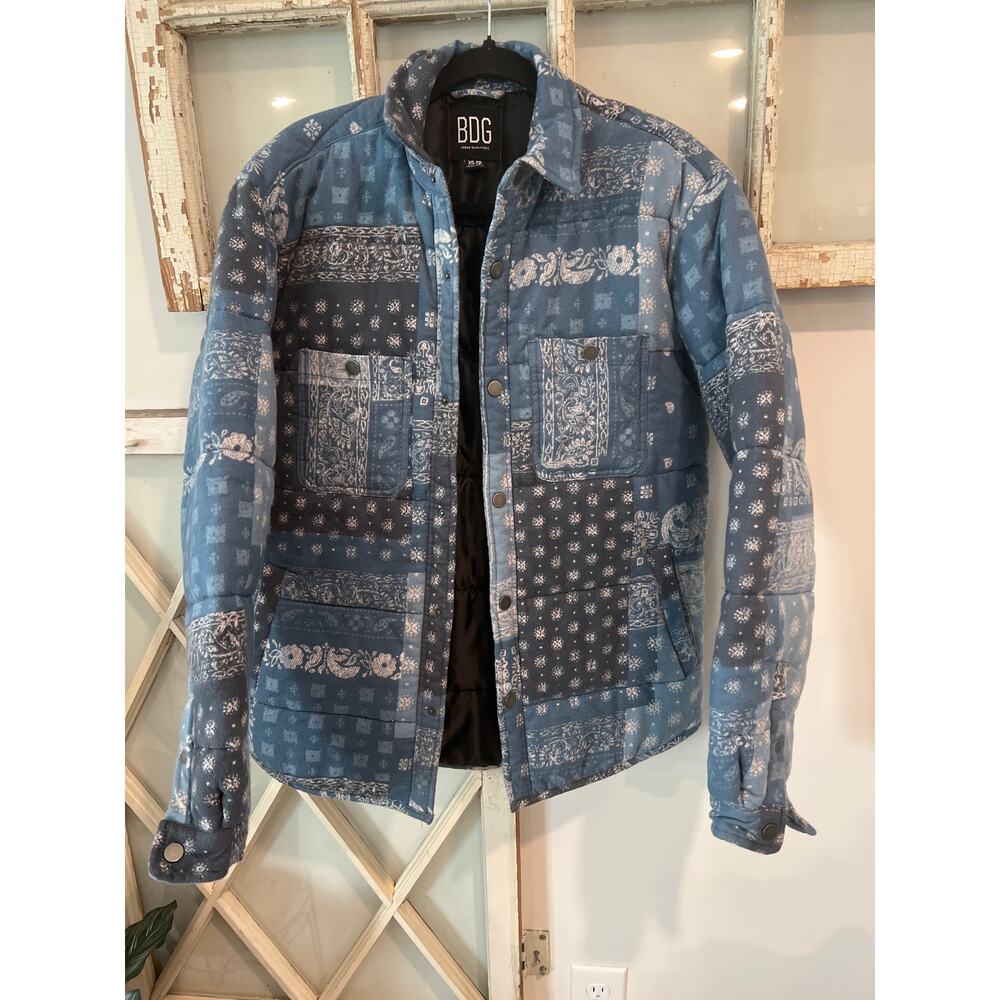 BDG size XS men’s bandana quilted jacket
